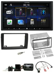 Alpine Bluetooth 2DIN Lenkrad DAB USB Autoradio für Fiat Idea 06-12 schwarz