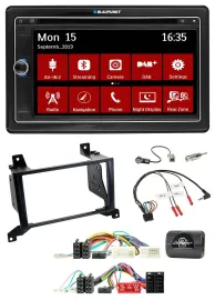 Blaupunkt Bluetooth DAB 2DIN USB DVD Lenkrad Autoradio für Hyundai Santa Fe CM 2