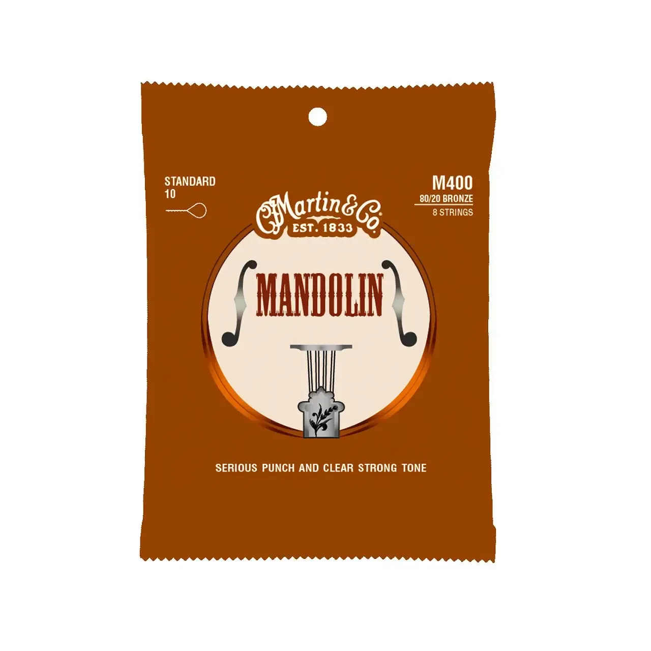 Струны для народных инструментов Martin Guitars M400 Mandolin 8 Strings 80/20 Bronze Standard 10-34
