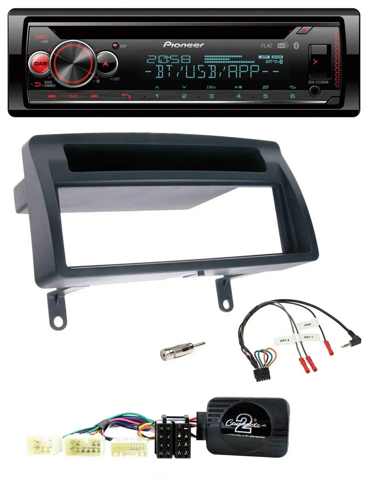 Pioneer Lenkrad DAB CD Bluetooth USB Autoradio für Toyota Corolla E12 2001-2007