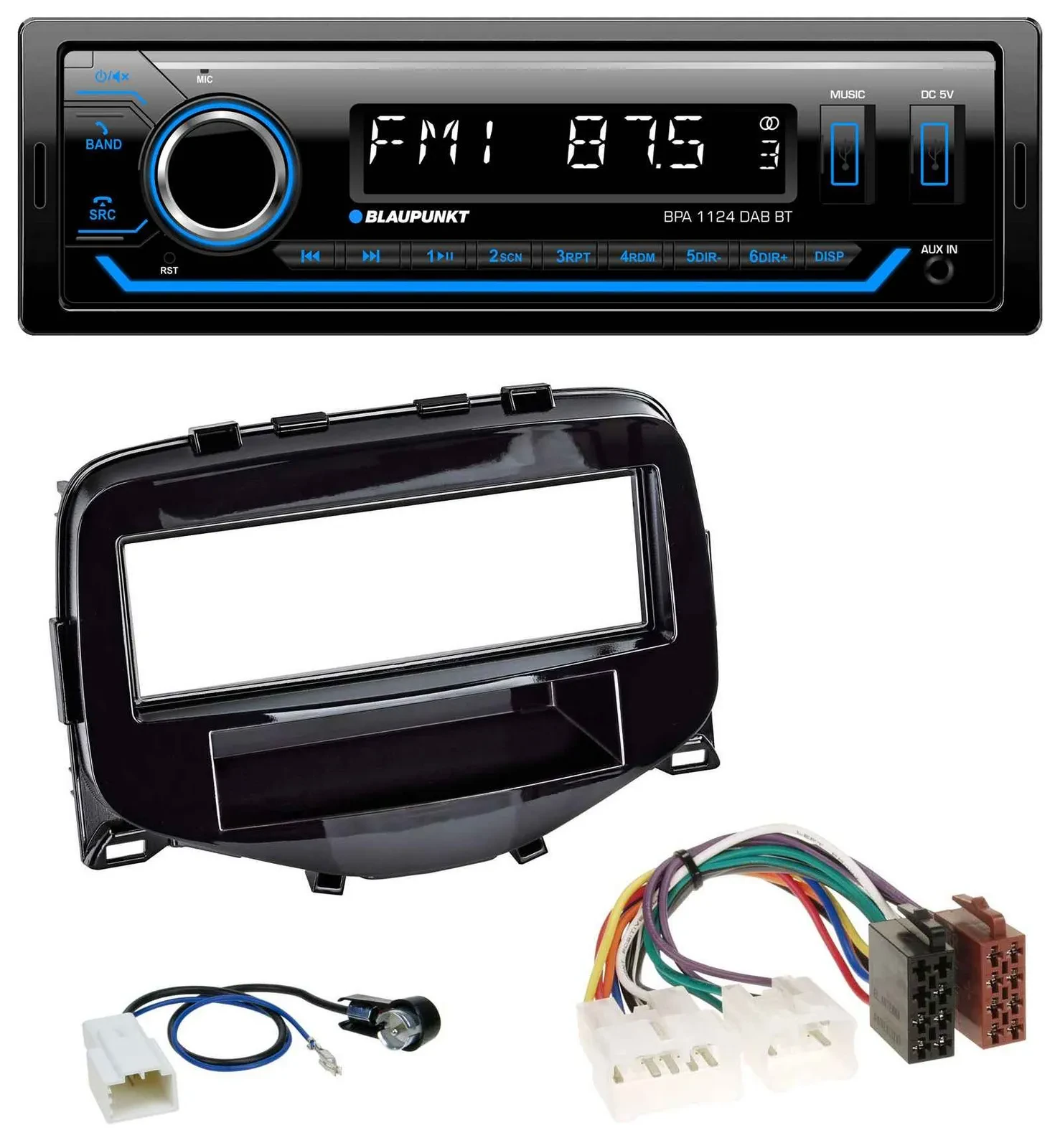 Blaupunkt Bluetooth USB DAB MP3 Autoradio für Toyota Aygo (2014-2021)