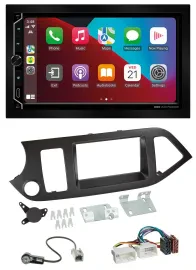 ESX 2DIN DAB USB MP3 Bluetooth Autoradio für Kia Picanto ab 11 ohne Start-Stop