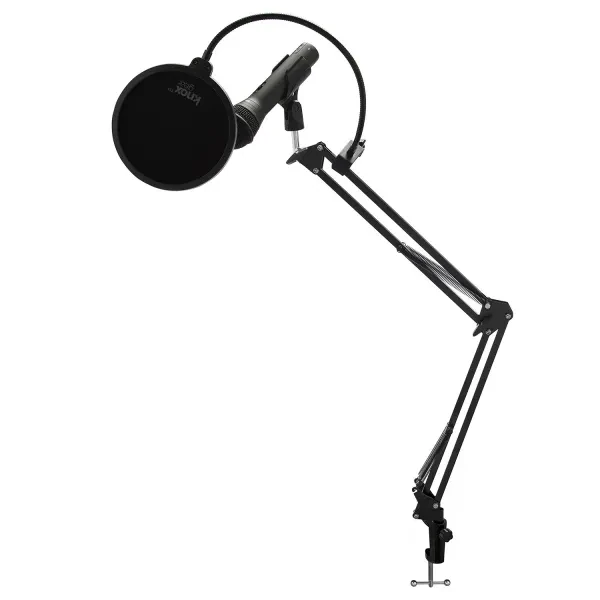 Samson Q2U Black Handheld Dynamic USB Microphone with Boom Arm and Pop Filter