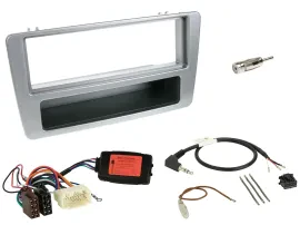 Einbauset Lenkradadapter DIN Autoradio für Honda Civic 2001-2003 silber