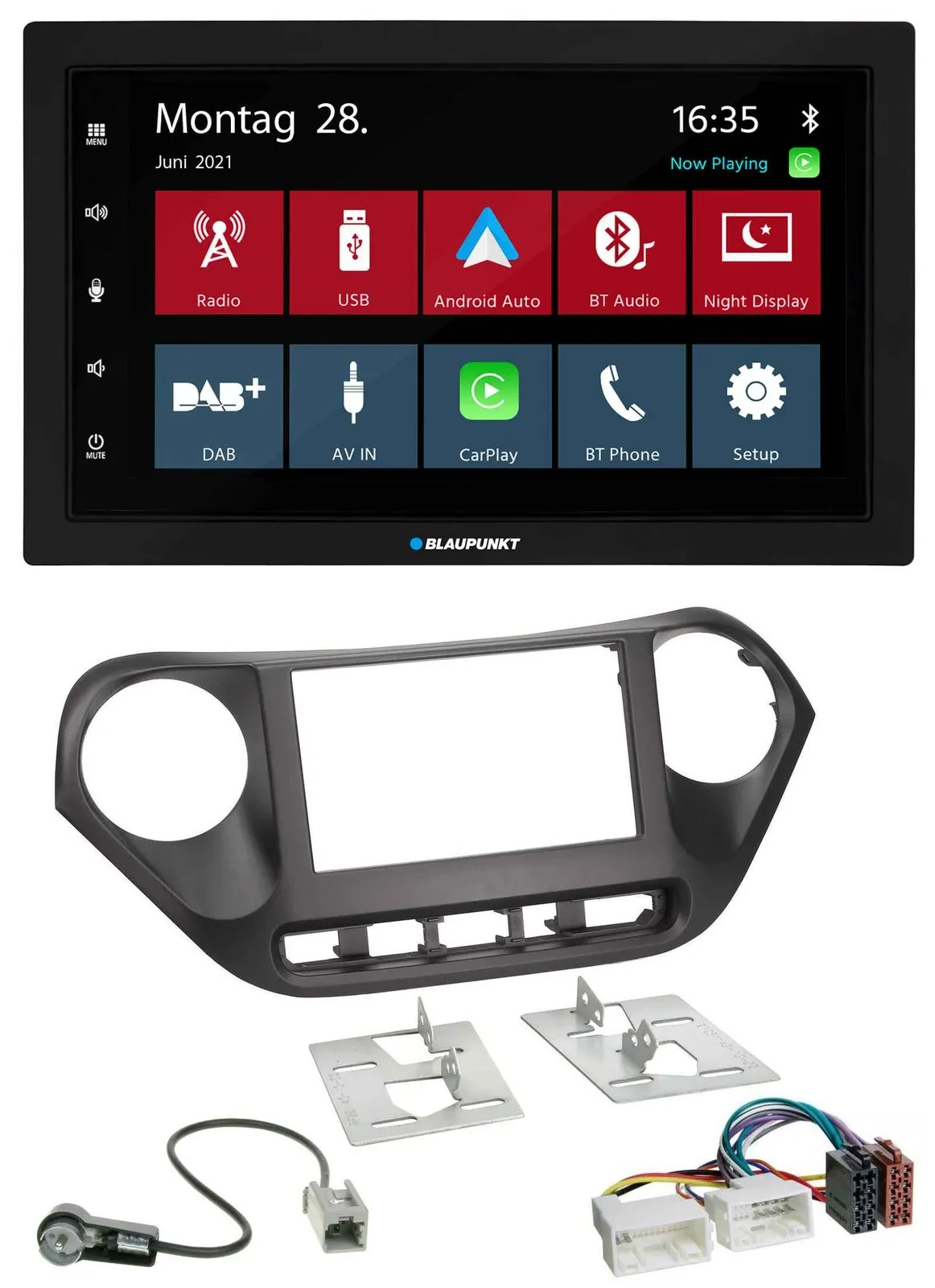 Blaupunkt MP3 Bluetooth DAB 2DIN USB Autoradio für Hyundai i10 (ab 2013)
