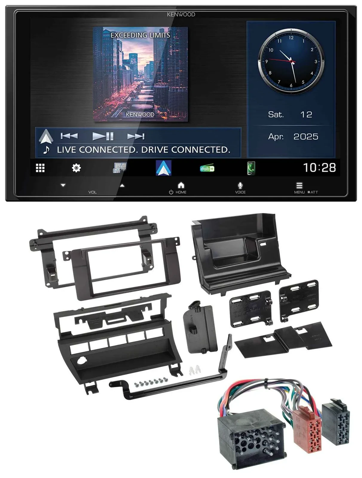 Kenwood Bluetooth 2DIN USB DAB MP3 Autoradio für BMW 3er 1999-2001 5 Schalteröff