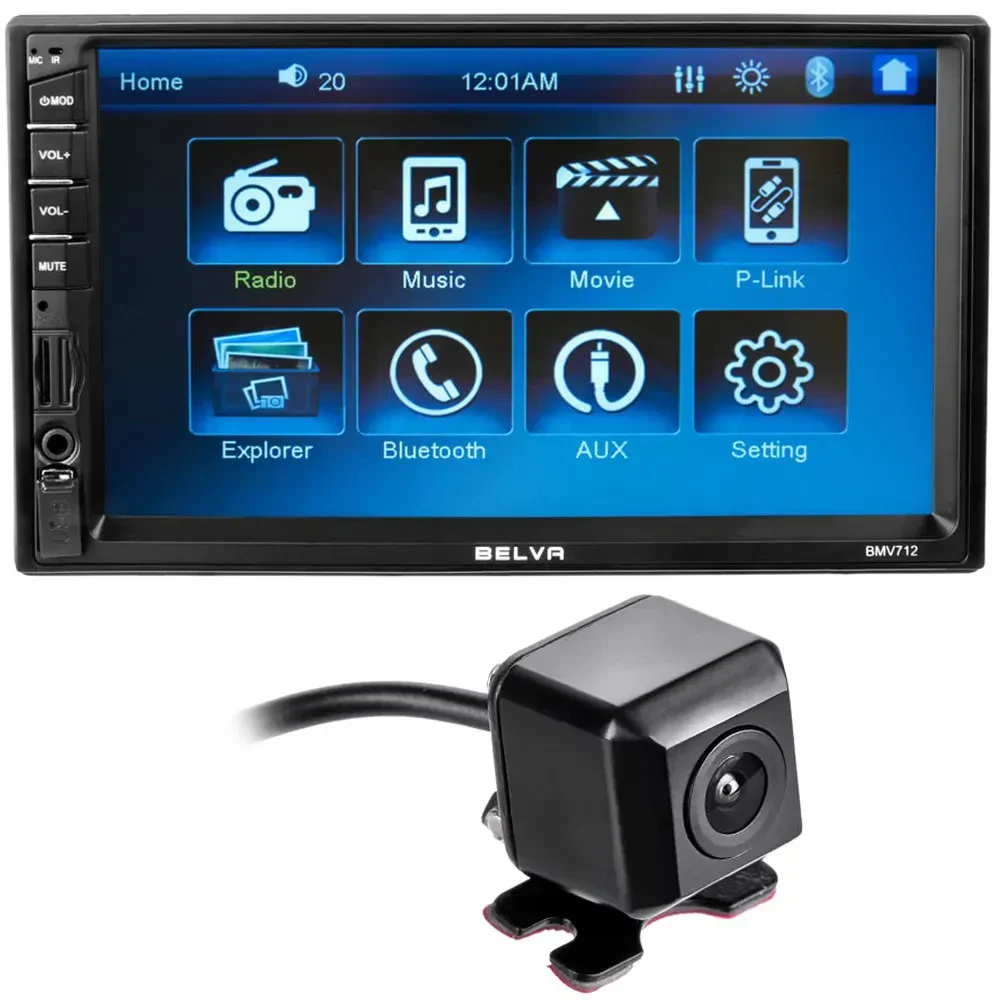 Belva BMV712 7" Double DIN Digital Multimedia Receiver with Camera