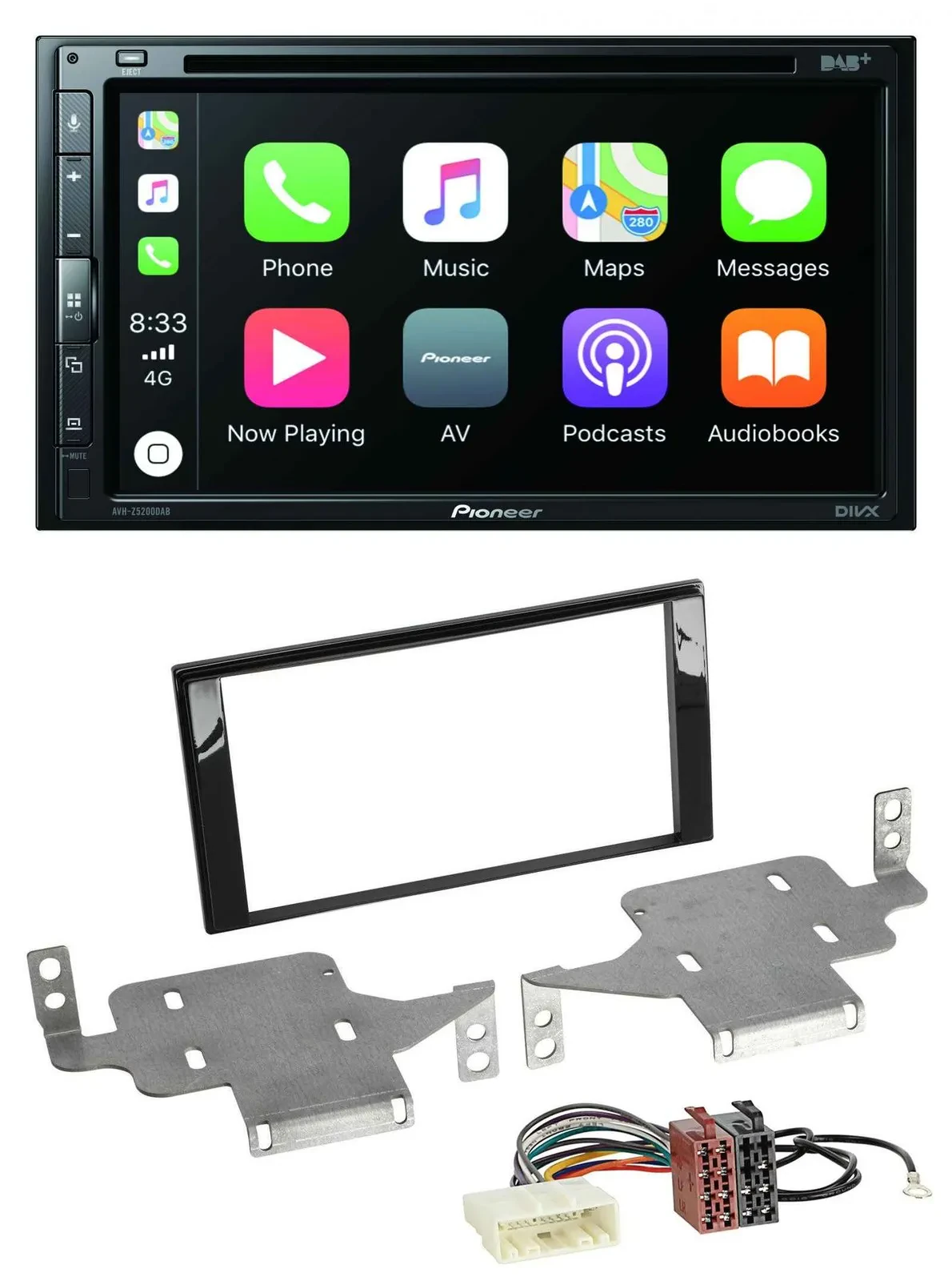 Pioneer DVD 2DIN MP3 DAB Bluetooth USB Autoradio für Nissan Juke (ab 2014)