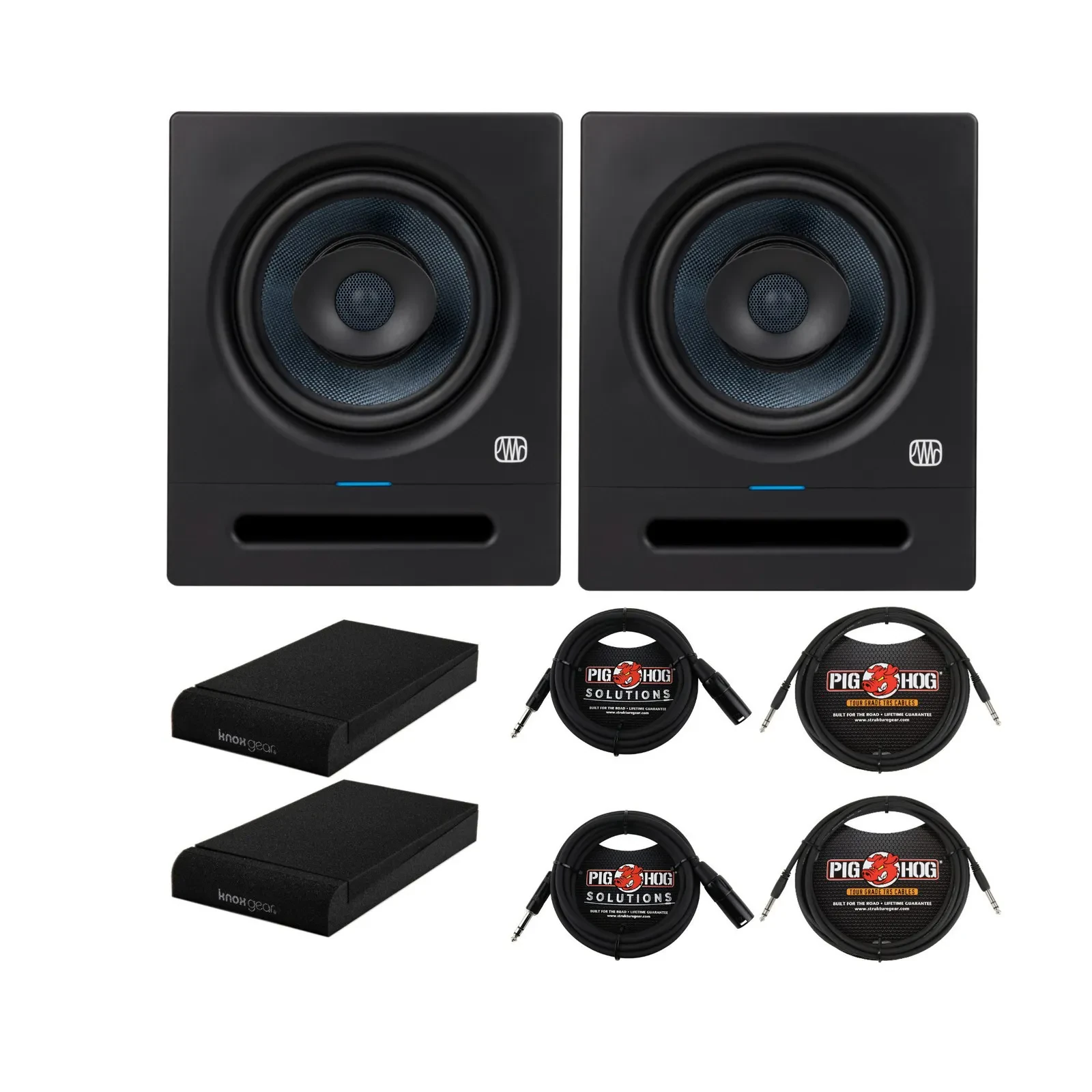 Б/У Студийный монитор Presonus Eris Pro 8 2‑полосный 8" (набор) с TRS кабелями 14"