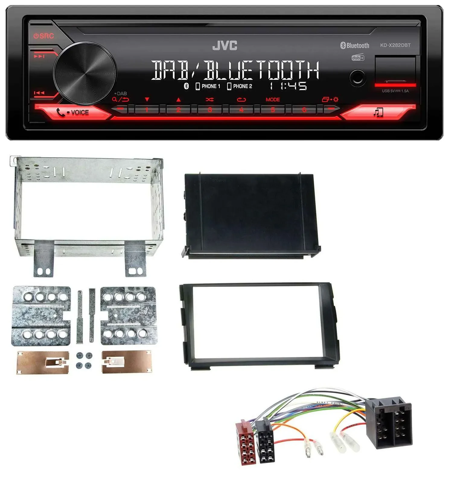 JVC Bluetooth USB DAB MP3 Autoradio für Kia Ceed 09-12 proCeed 11-13