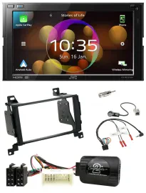 JVC DAB Lenkrad 2DIN Bluetooth USB Autoradio für Hyundai Santa Fe 07-12