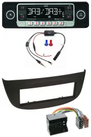 Dietz MP3 DAB Bluetooth USB Autoradio für Renault Twingo (07-14) schwarz