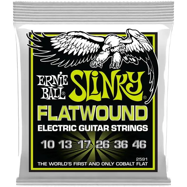 Струны для электрогитары Ernie Ball 2591 Slinky Flatwound 10-46