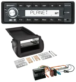 Continental MP3 AUX USB DAB 1DIN Autoradio für Citroen Nemo Peugeot Bipper ab 20