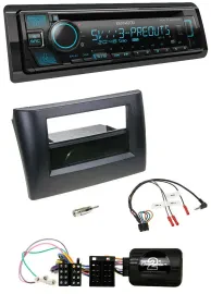 Автомагнитола Kenwood Bluetooth USB CD DAB для Fiat Stilo 2001–2007, черная, поддержка кнопок на руле