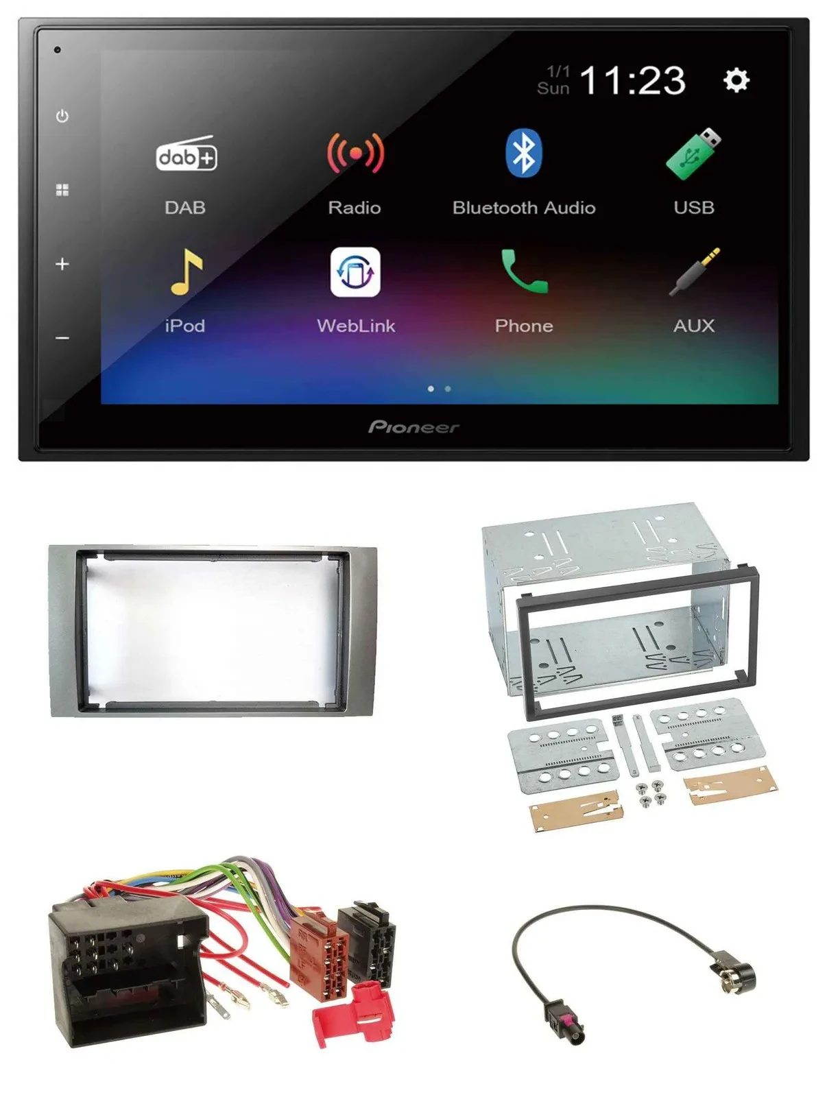 Pioneer USB Bluetooth DAB 2DIN MP3 Autoradio für Ford Kuga Fusion Transit 05-12