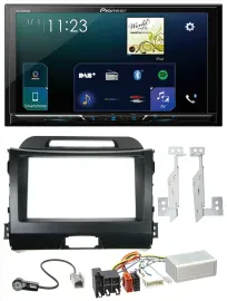 Pioneer Lenkrad Bluetooth USB 2DIN DAB Autoradio für Kia Sportage 3 10-15 Navi s