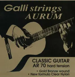 Струны для классической гитары Galli Strings AR70 Gold Bronze Hard Tension