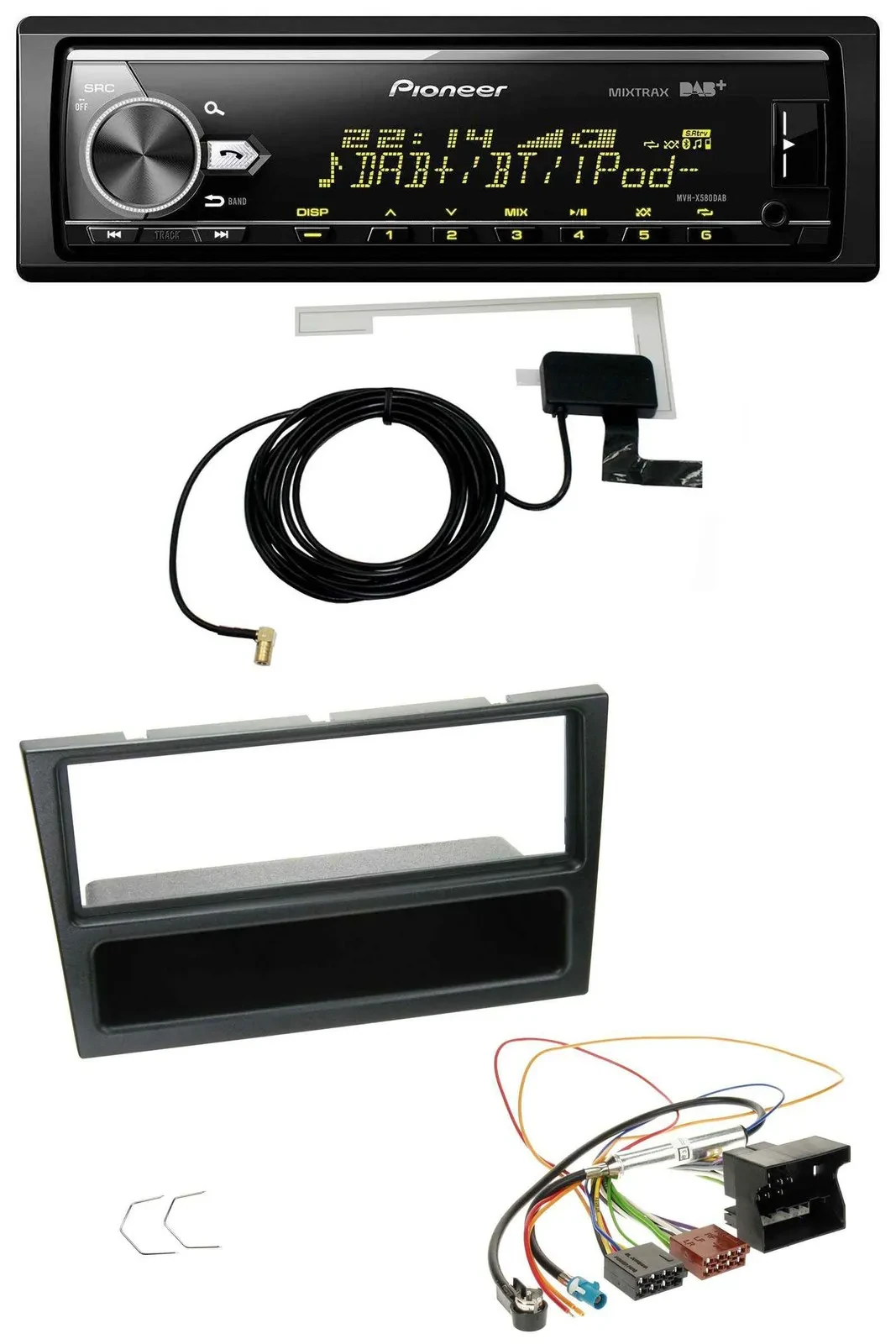 Автомагнитола Pioneer Bluetooth DAB USB MP3 для Opel Agila/Combo C/Corsa C/Omega B/Viv