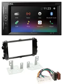 Pioneer Bluetooth MP3 USB 2DIN DAB DVD Autoradio für Toyota Auris (ab 2013)
