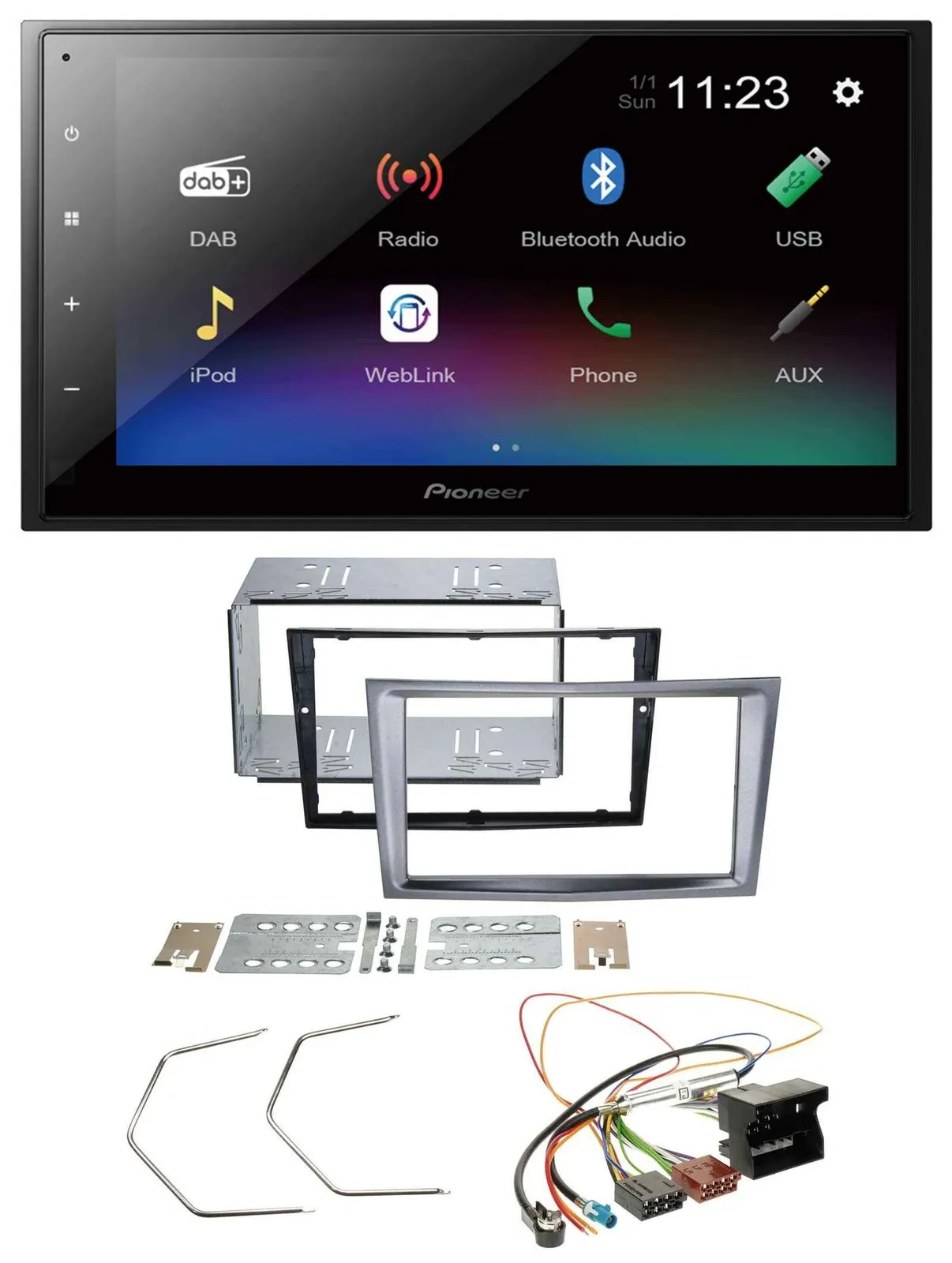 Pioneer USB Bluetooth DAB 2DIN MP3 Autoradio für Opel Antara Astra H Zafira B ch