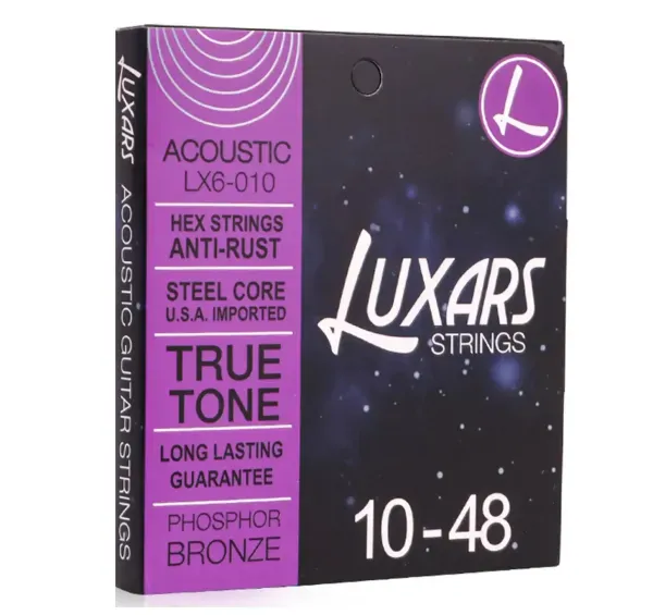 Струны для акустической гитары Luxars LX6-010 Phosphor Bronze 10-48