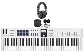 ARTURIA Keylab Essential 61 mk3 White 61-Key MIDI Keyboard Controller+Headphones