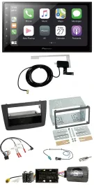 Pioneer USB Lenkrad 2DIN Bluetooth DAB Autoradio für Alfa Mito 14-18 schwarz