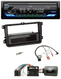 JVC Bluetooth DAB USB Lenkrad Autoradio für Skoda Fabia 5J 2007-2014