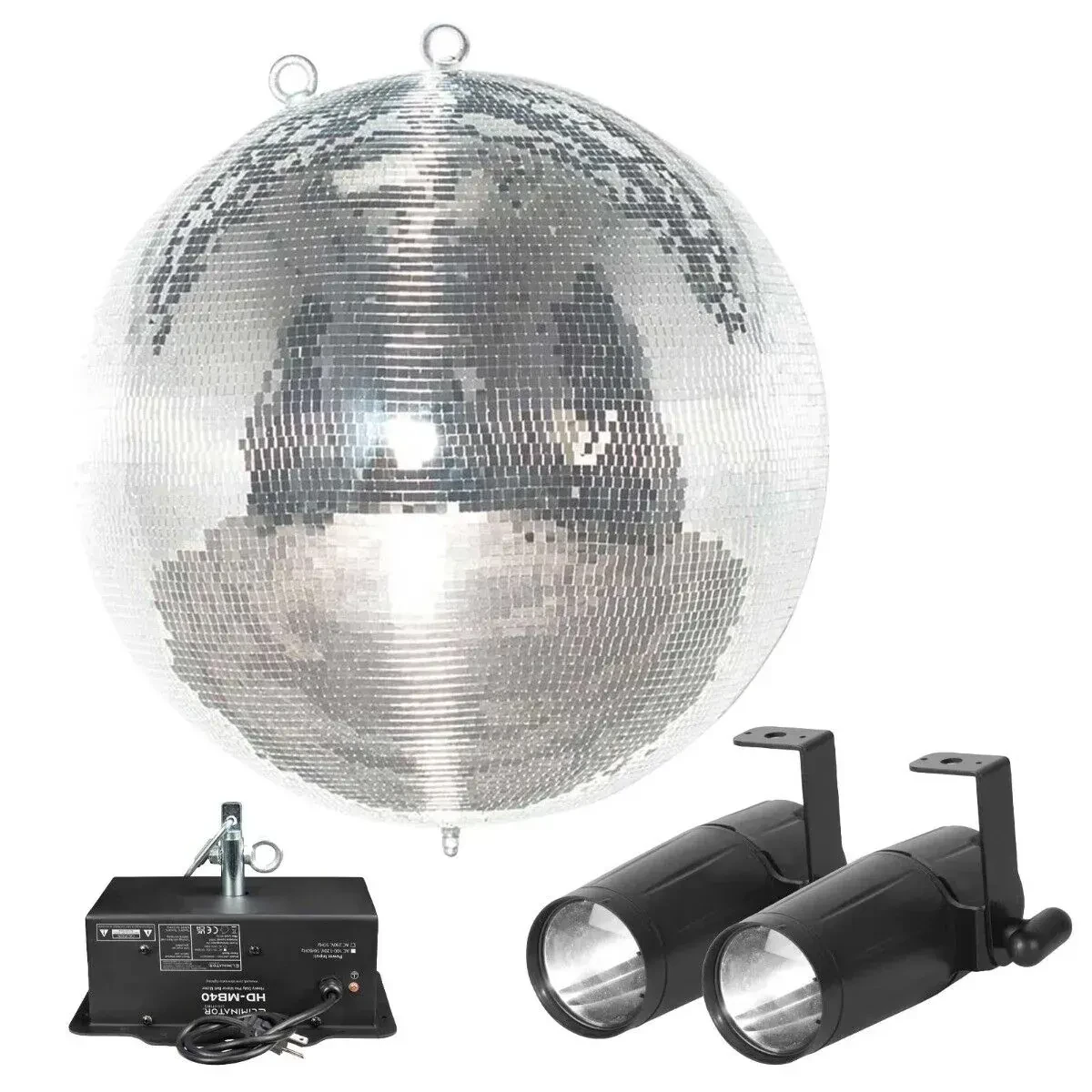 Зеркальный шар Eliminator Lighting EM30-NMOTOR 30" с мотором и пинспотами