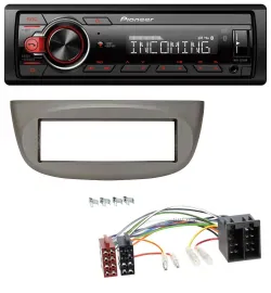 Pioneer Bluetooth USB DAB MP3 Autoradio für Renault Twingo 07-12 beige-grau