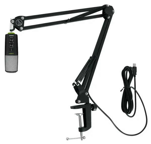 Mackie Chromium USB Recording Mic Streaming Microphone+Audio Technica Boom Arm