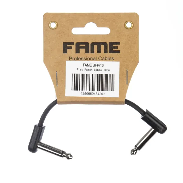 Патч-кабель инструментальный Fame Audio GIT0049333-000 Black 0.1 м