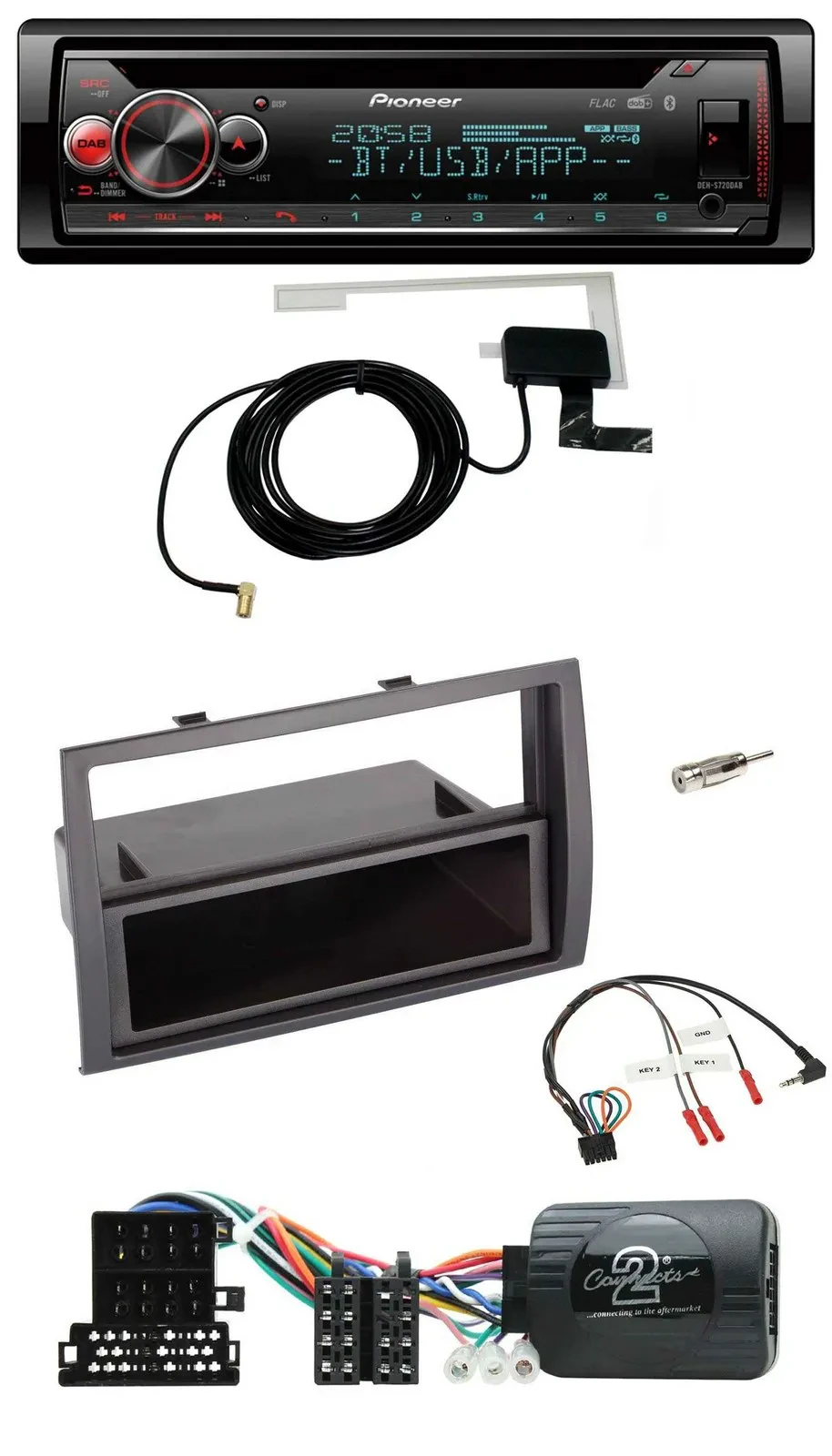 Автомагнитола Pioneer DAB, CD, USB, Bluetooth для Citroen Jumper 2008–2011 с поддержкой управления на руле