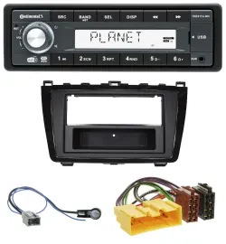 Continental MP3 AUX USB DAB 1DIN Autoradio für Mazda 6 (08-12) - glänzend