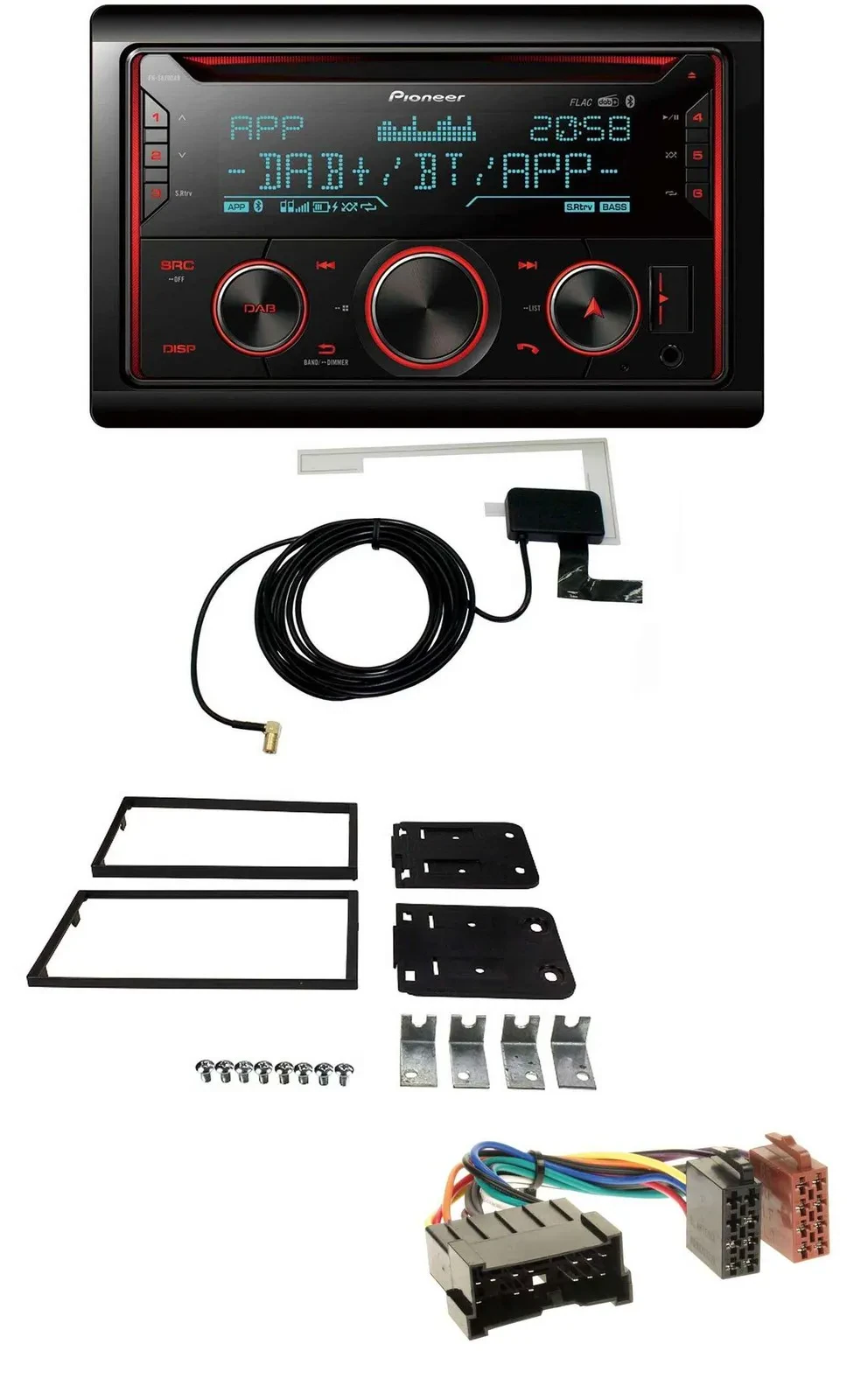 Автомагнитола Pioneer 2 DIN CD/MP3 USB Bluetooth DAB для Kia Carens II (2002–2006)