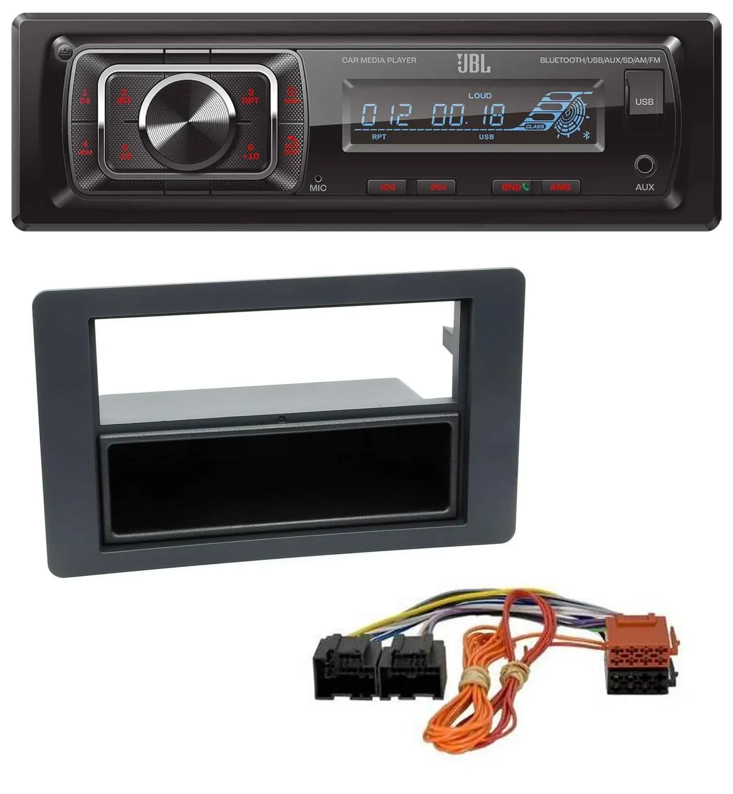 JBL SD AUX MP3 USB Bluetooth Autoradio für Saab 9.5 (ab 2005)