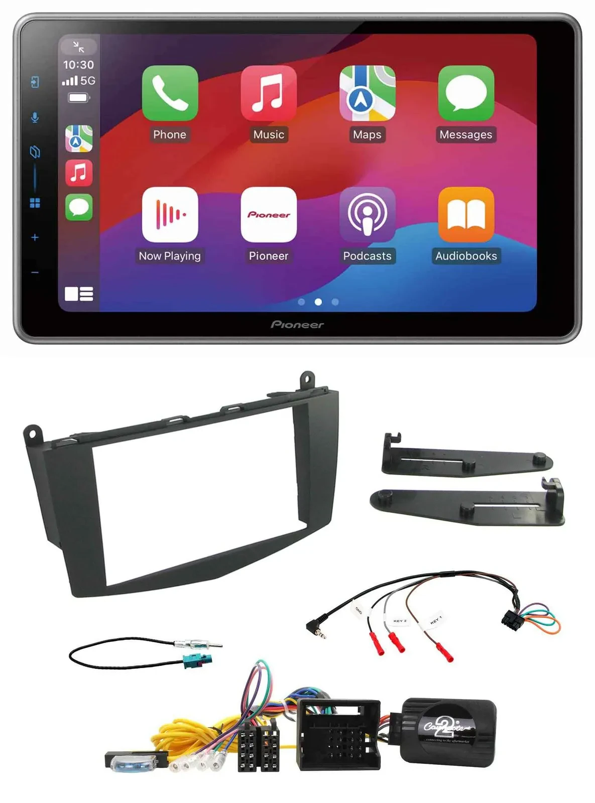 Pioneer Lenkrad USB DAB Bluetooth 2DIN Autoradio für Mercedes C-Klasse 07-11 W20