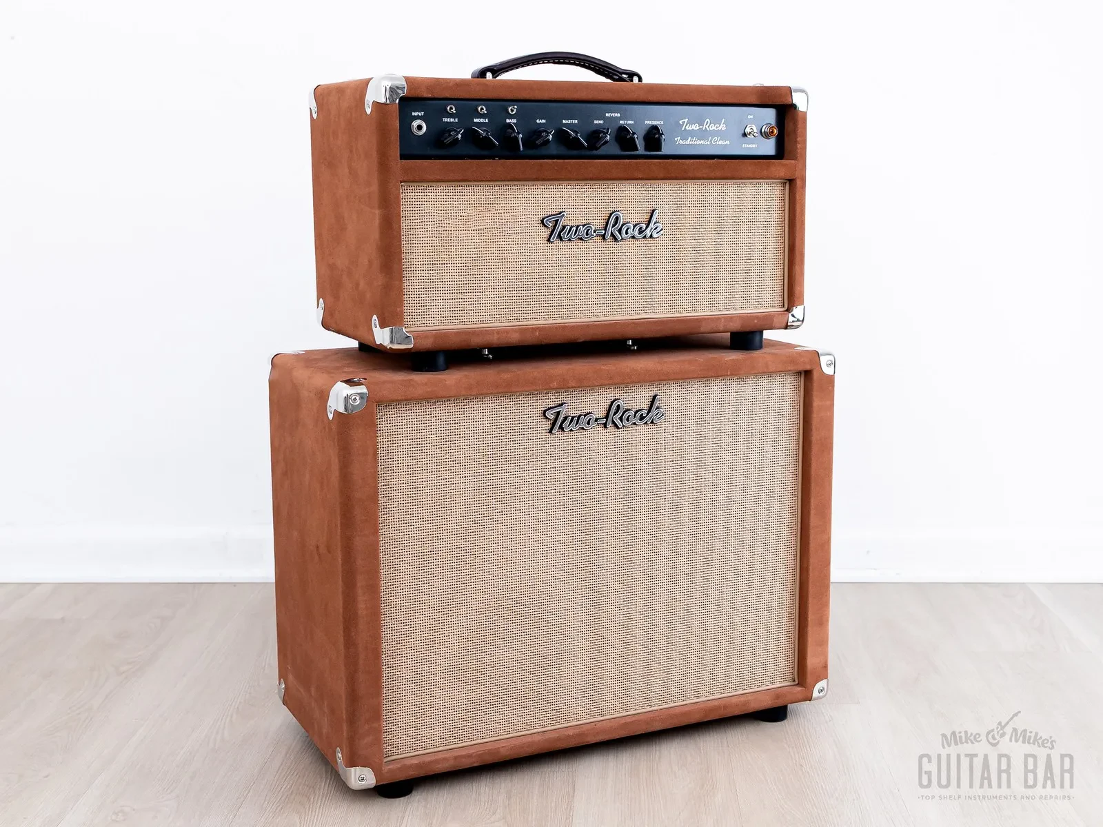 Two-Rock Traditional Clean 100/50 Tube Amp Head & 1x12 Cabinet, Tobacco Suede