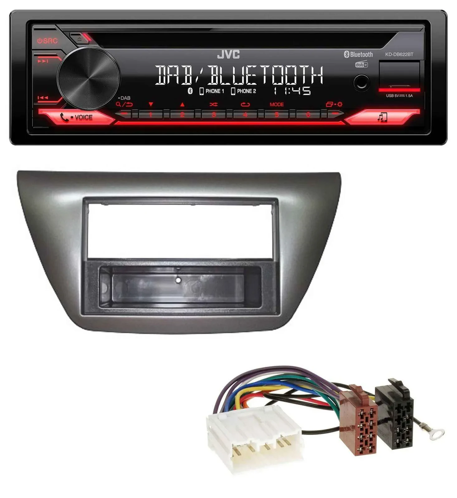 JVC CD DAB USB Bluetooth MP3 Autoradio für Mitsubishi Lancer Evo 2004-2008
