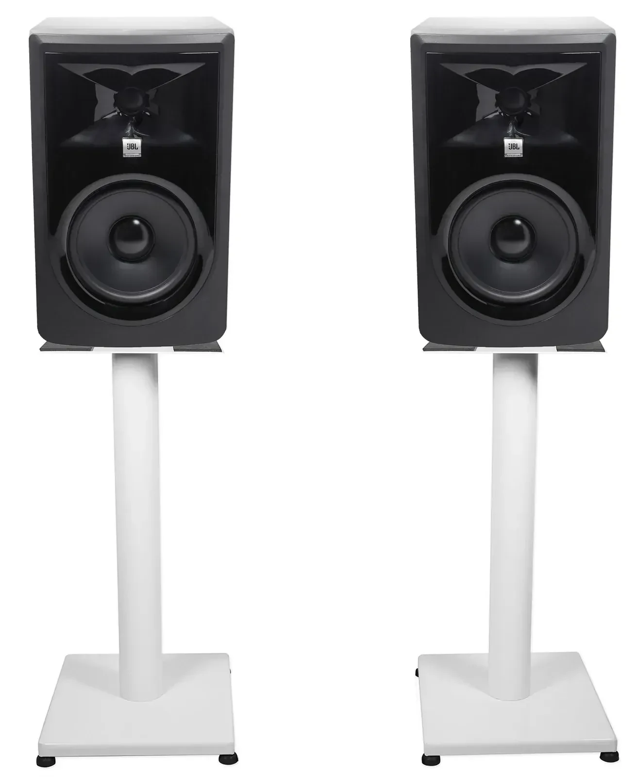 Активный студийный монитор JBL 306PMKII Black со стойкой (пара)