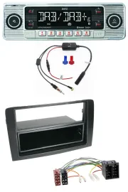 Dietz DAB USB MP3 Bluetooth Autoradio für Fiat Idea (350 03-11) schwarz