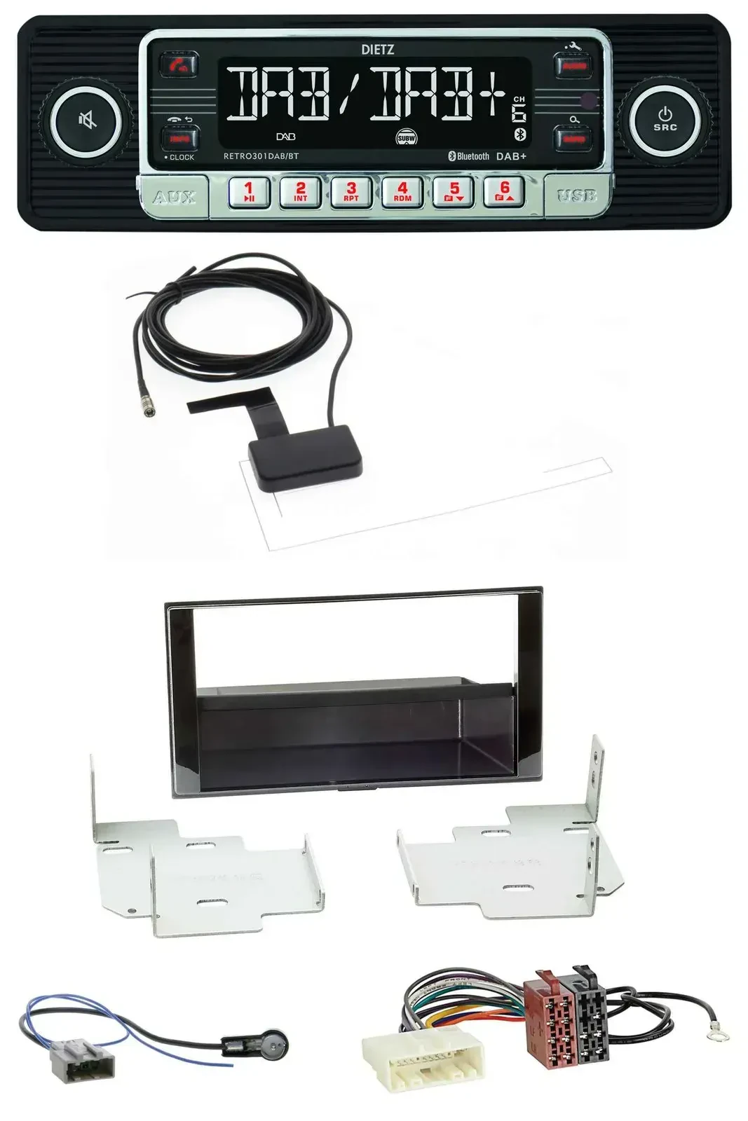 Dietz DAB Bluetooth USB MP3 Autoradio für Nissan Micra, Note (ab 2013)