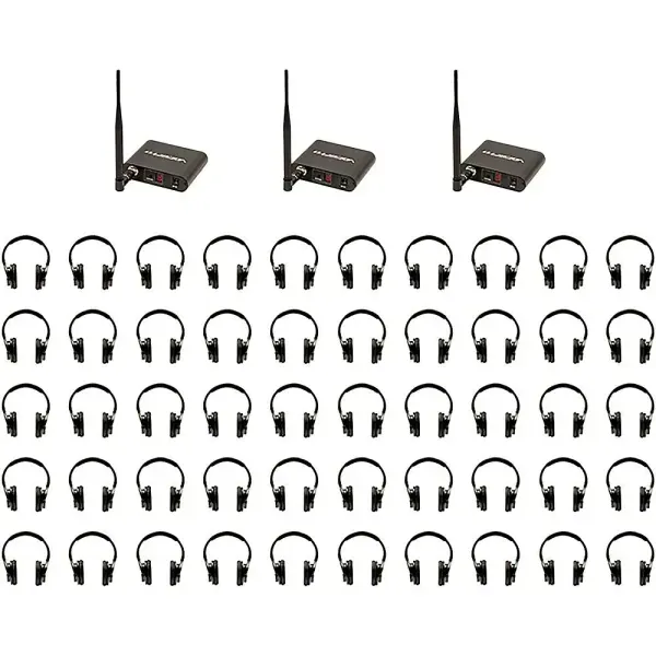 VocoPro Silent Disco 350 Package with 50 Headphones