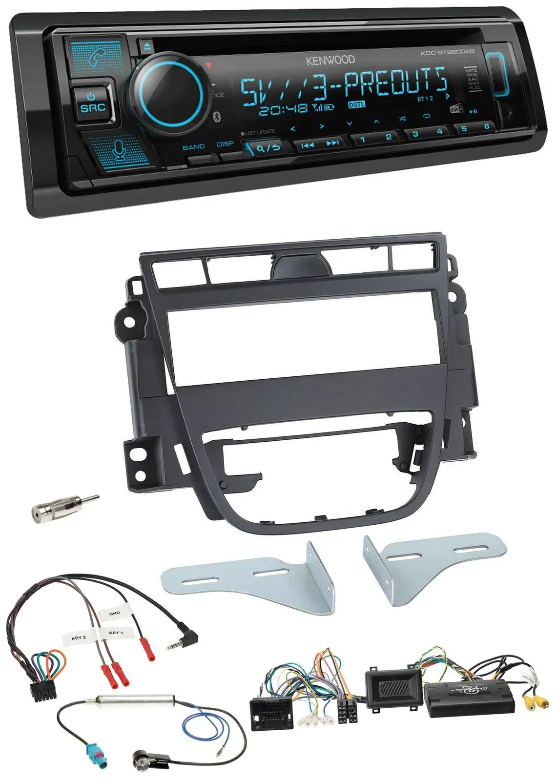 Автомагнитола для Opel Meriva B Kenwood Bluetooth, USB, CD, DAB (с 2010)