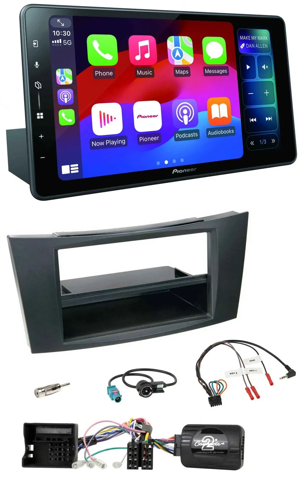 Pioneer Bluetooth DAB Lenkrad USB Autoradio für Mercedes E-Klasse 2002-2008 W211