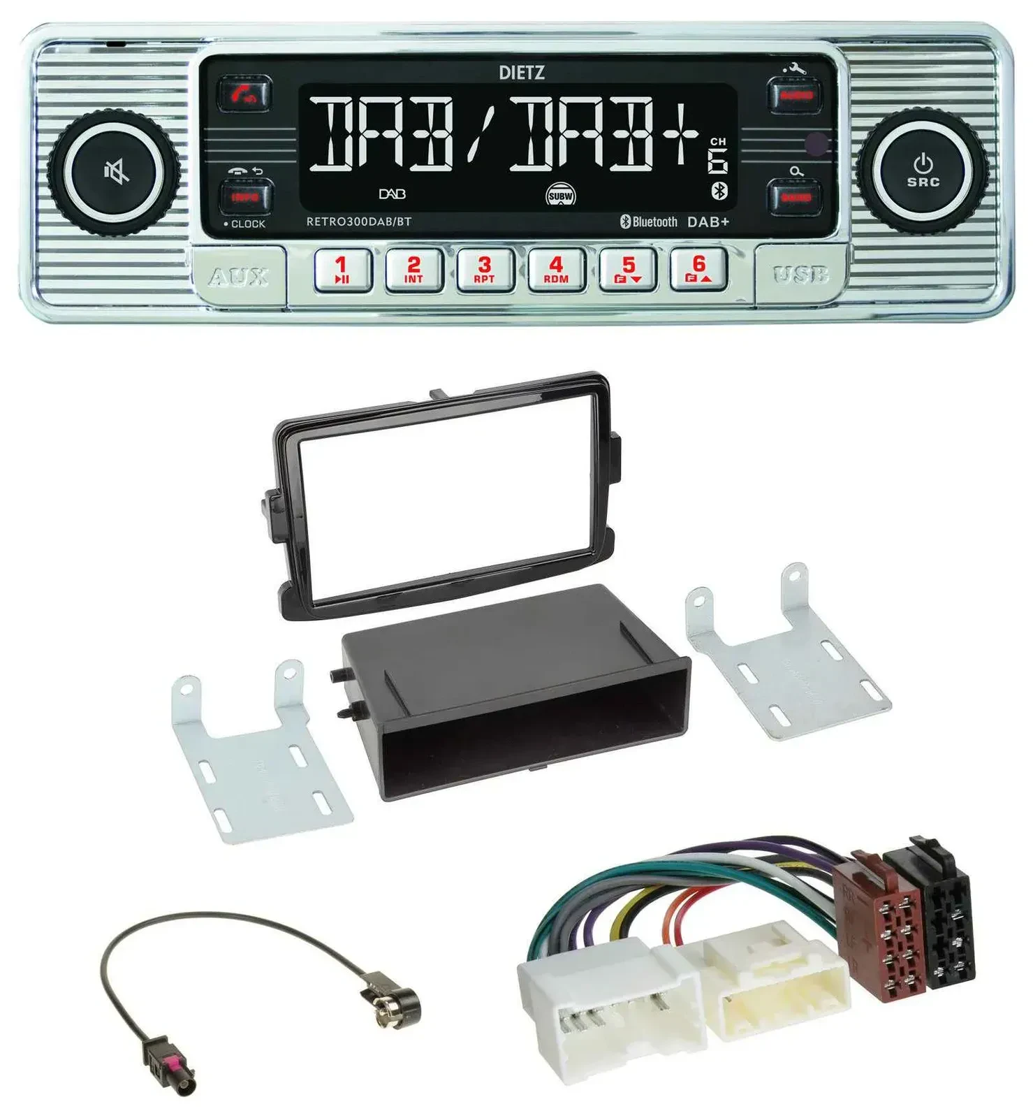 Dietz Bluetooth MP3 DAB USB Autoradio für Dacia Lodgy Sandero Opel Vivaro