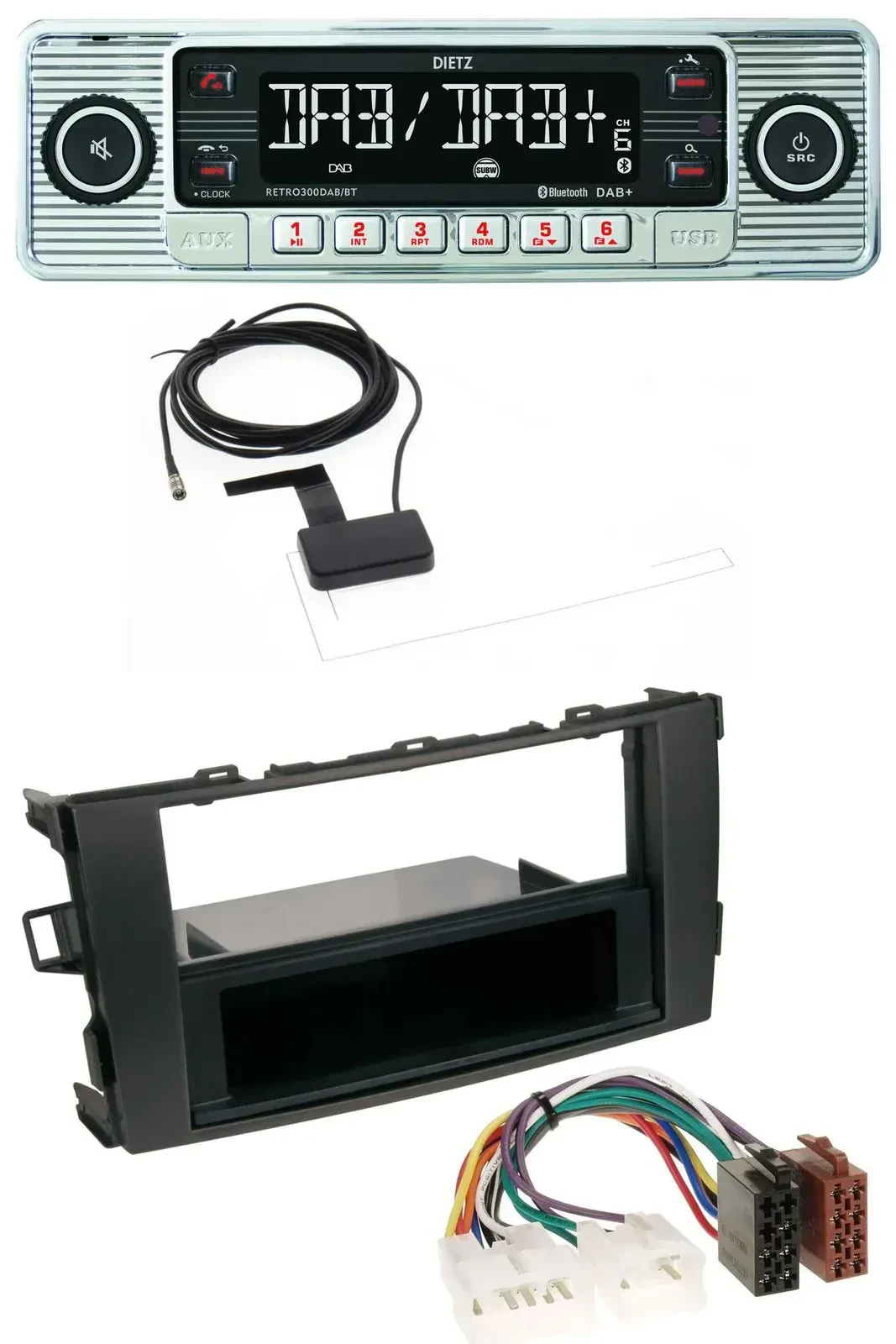 Dietz Bluetooth USB MP3 DAB Autoradio für Toyota Auris (ab 2007)
