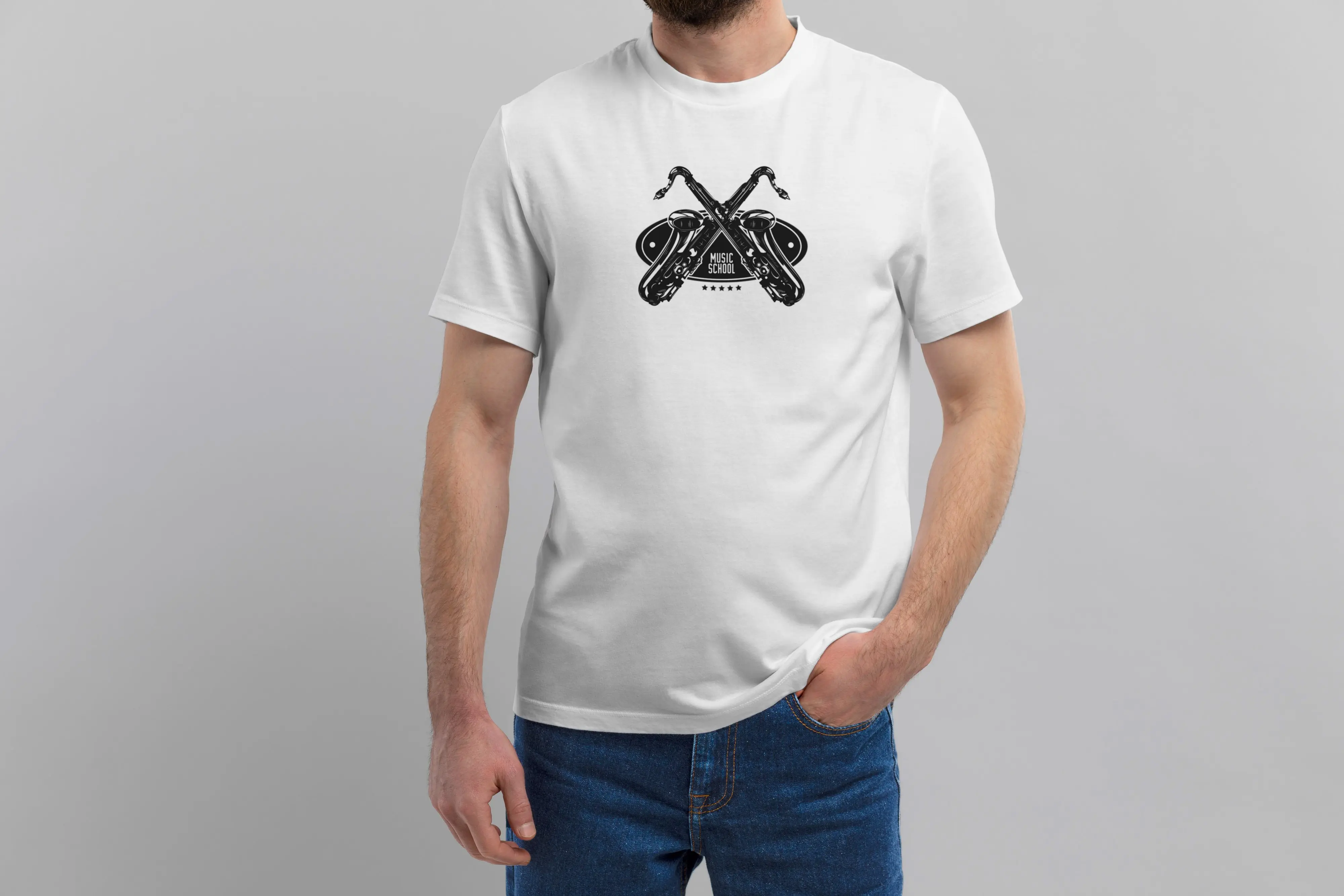 Футболка Popmerch WWXS60 "Music School" белая, женская, размер XS