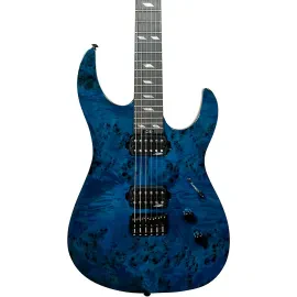 Legator Ninja 6 String Super Shred Series Electric Guitar Blue Burl